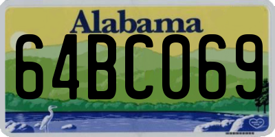 AL license plate 64BC069