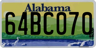 AL license plate 64BC070