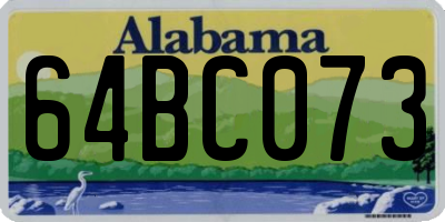 AL license plate 64BC073