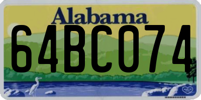 AL license plate 64BC074