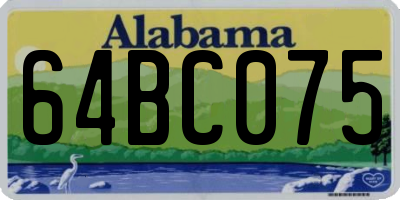 AL license plate 64BC075