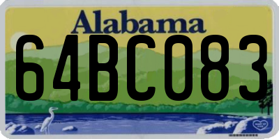 AL license plate 64BC083