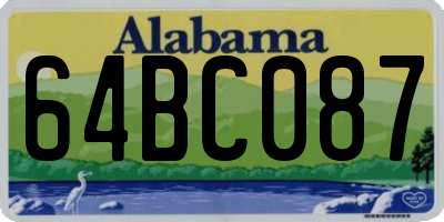 AL license plate 64BC087