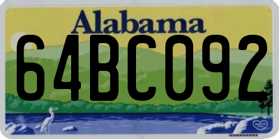 AL license plate 64BC092