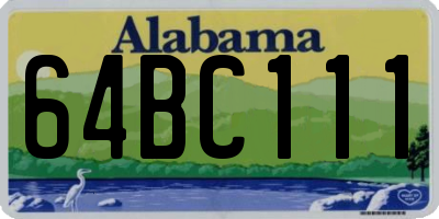 AL license plate 64BC111