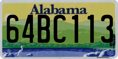 AL license plate 64BC113