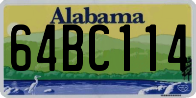 AL license plate 64BC114