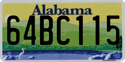 AL license plate 64BC115