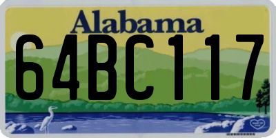 AL license plate 64BC117