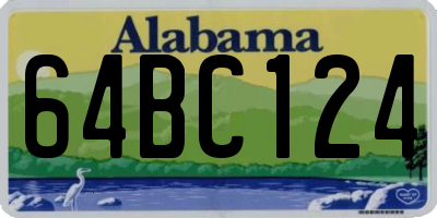 AL license plate 64BC124