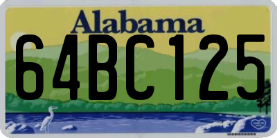 AL license plate 64BC125