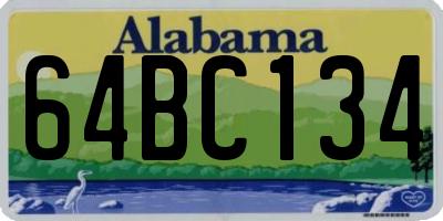 AL license plate 64BC134