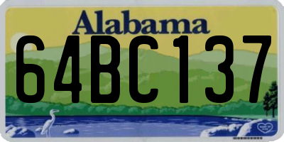 AL license plate 64BC137