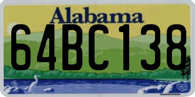 AL license plate 64BC138