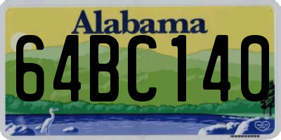 AL license plate 64BC140