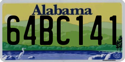 AL license plate 64BC141