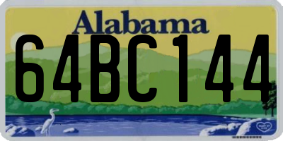 AL license plate 64BC144