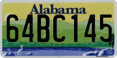 AL license plate 64BC145