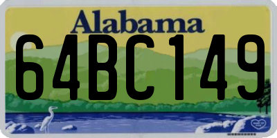 AL license plate 64BC149