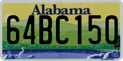AL license plate 64BC150