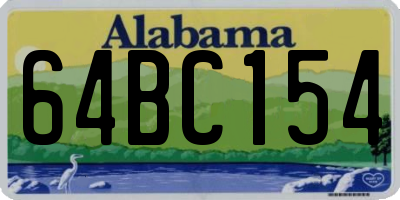 AL license plate 64BC154