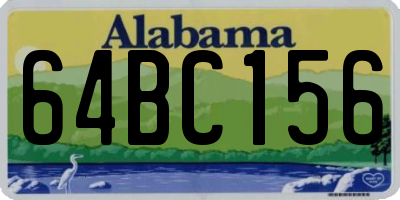 AL license plate 64BC156