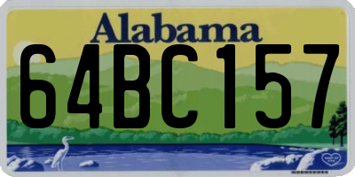 AL license plate 64BC157