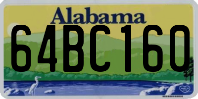 AL license plate 64BC160