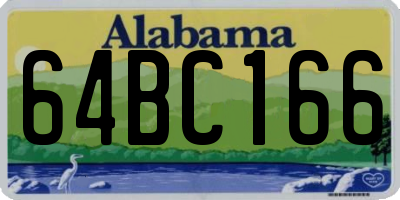 AL license plate 64BC166