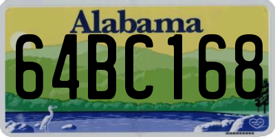 AL license plate 64BC168