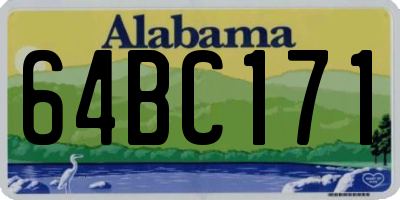 AL license plate 64BC171