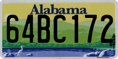 AL license plate 64BC172
