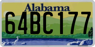 AL license plate 64BC177