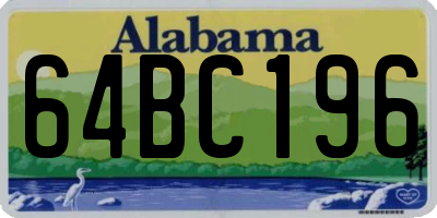 AL license plate 64BC196