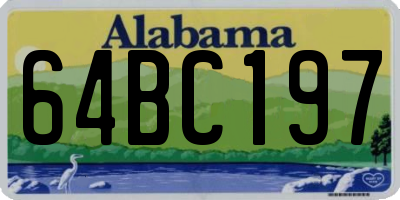 AL license plate 64BC197