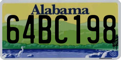 AL license plate 64BC198