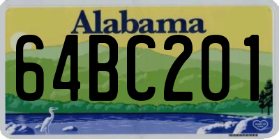 AL license plate 64BC201