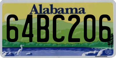 AL license plate 64BC206