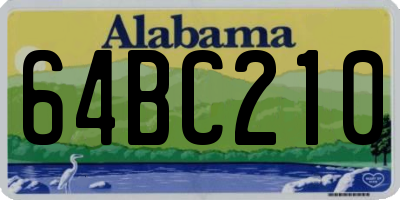 AL license plate 64BC210
