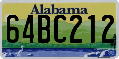 AL license plate 64BC212