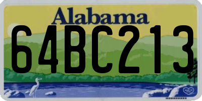 AL license plate 64BC213