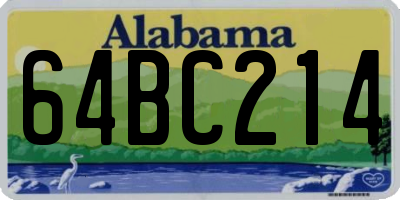 AL license plate 64BC214