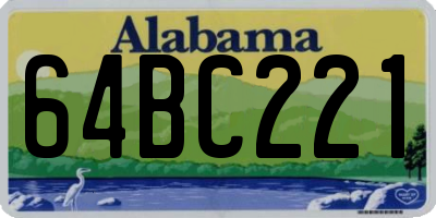 AL license plate 64BC221