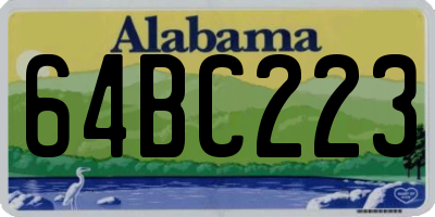 AL license plate 64BC223