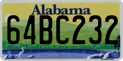 AL license plate 64BC232