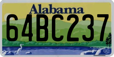 AL license plate 64BC237