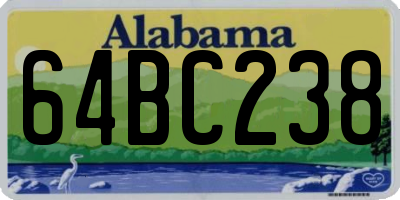 AL license plate 64BC238