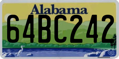 AL license plate 64BC242