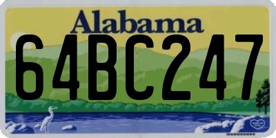 AL license plate 64BC247