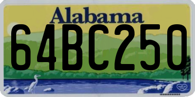 AL license plate 64BC250